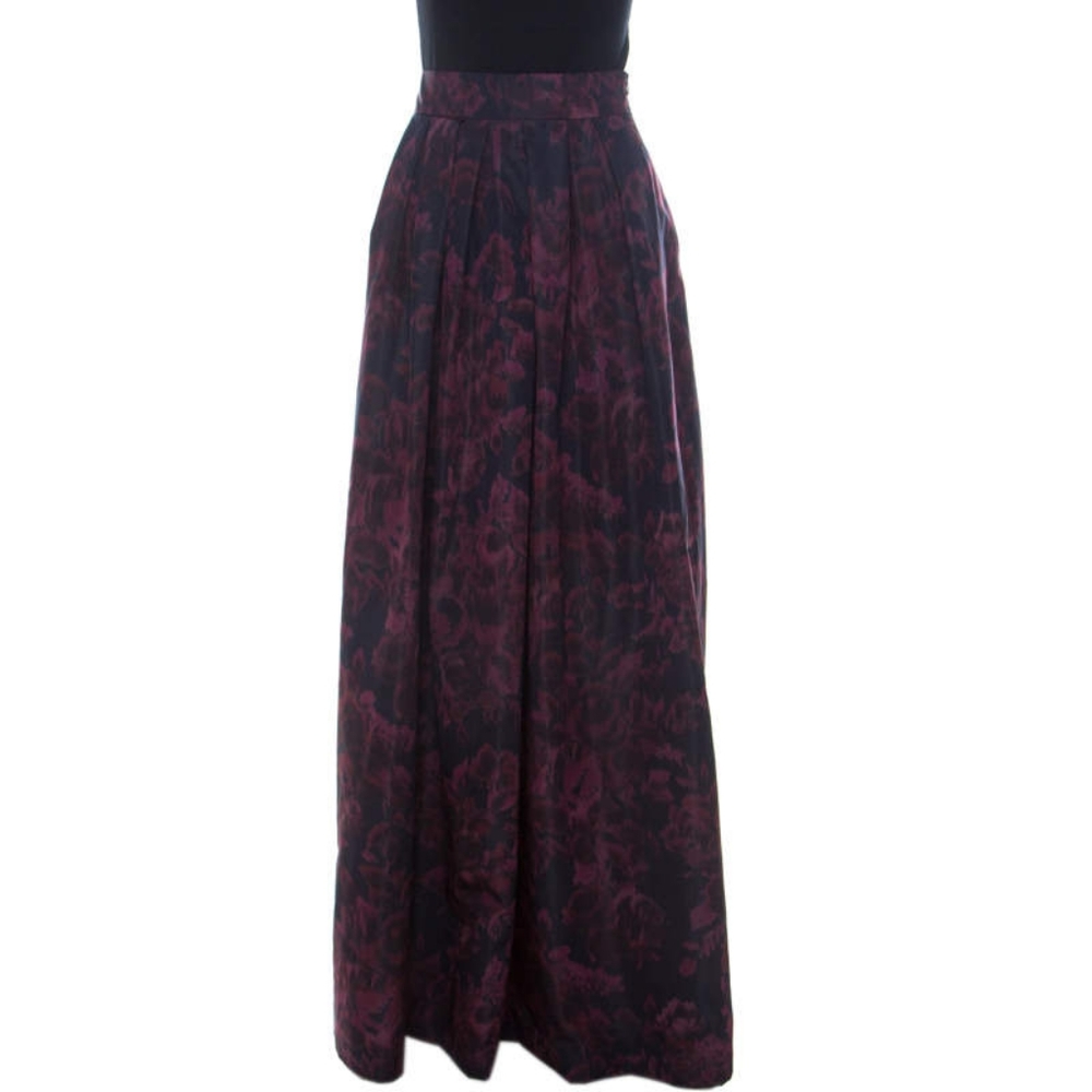 NWT MaxMara Pianoforte Nella Purple Silk Skirt - 4 - Picture 7 of 7